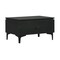 Armen Living Legend Black Glaze Ash Veneer 1 Drawer Nightstand with Metal Legs LCLELABL - alternate 6
